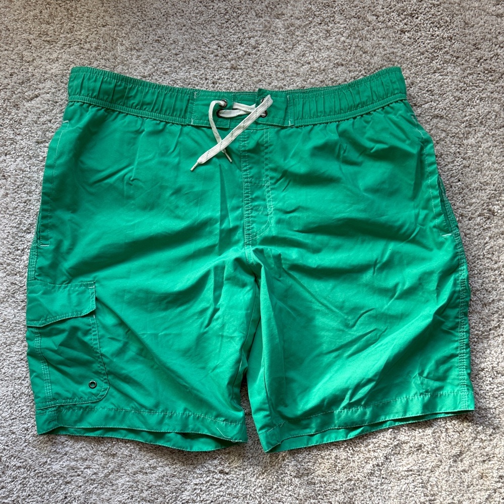 St. John's Bay Vibrant Green Men's Swim Board Shorts